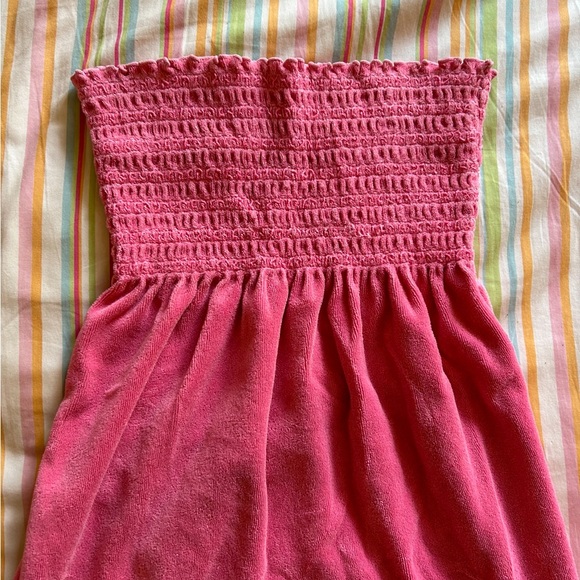 Rare Vintage Juicy Couture terrycloth smocked strapless babydoll dress, small - Picture 4 of 14